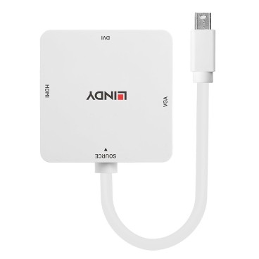 Lindy Adaptateur actif Mini DisplayPort 1.2 vers HDMI, VGA et DVI-D