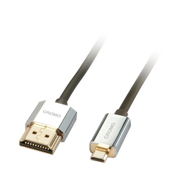 Lindy Câble HDMI Slim, compatible HDMI 2.0 Ultra HD, Ethernet CROMO®, type A D, 2m