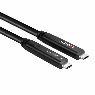 Lindy Câble Hybride Type C USB 3.2 10Gbit s, 15m (4 Lanes)