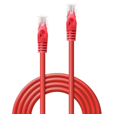 Lindy Câble réseau Rouge Cat.6 U UTP, 5m