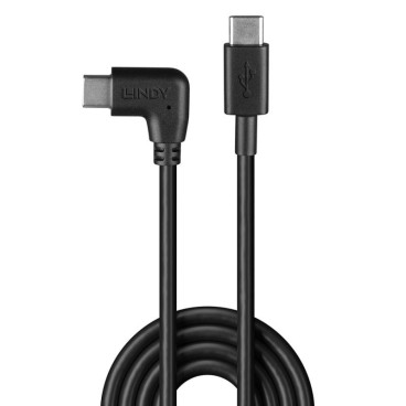 Lindy Câble USB 2.0 Type C de 1m, angle droit à 90°, PD 60W