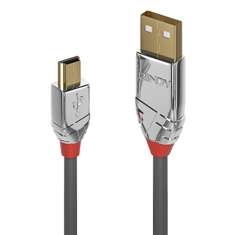 Lindy Câble USB 2.0 Type A vers Mini-B, Cromo Line, 1m