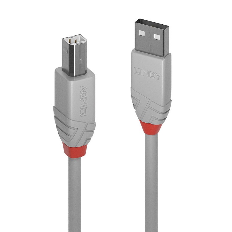 Lindy Câble USB 2.0 Type A vers B, Anthra Line, Gris, 1m