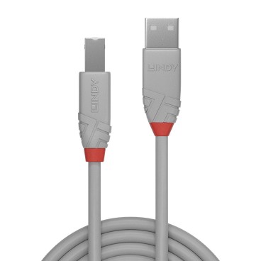Lindy Câble USB 2.0 Type A vers B, Anthra Line, Gris, 1m