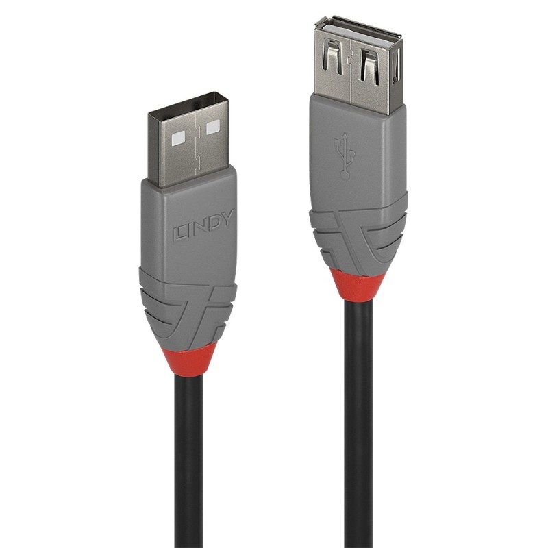 Lindy Rallonge USB 2.0 type A, Anthra Line, 2m