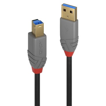 Lindy Câble USB 3.2 Type A vers B, 5Gbit s, Anthra Line, 3m