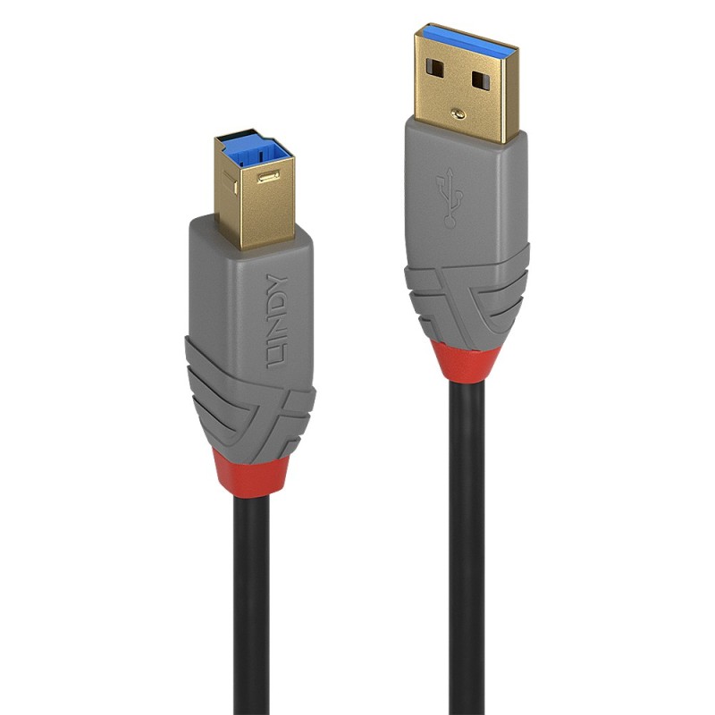 Lindy Câble USB 3.2 Type A vers B, 5Gbit s, Anthra Line, 3m