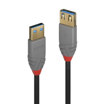 Lindy Rallonge USB 3.2 type A, 5Gbit s, Anthra Line, 1m