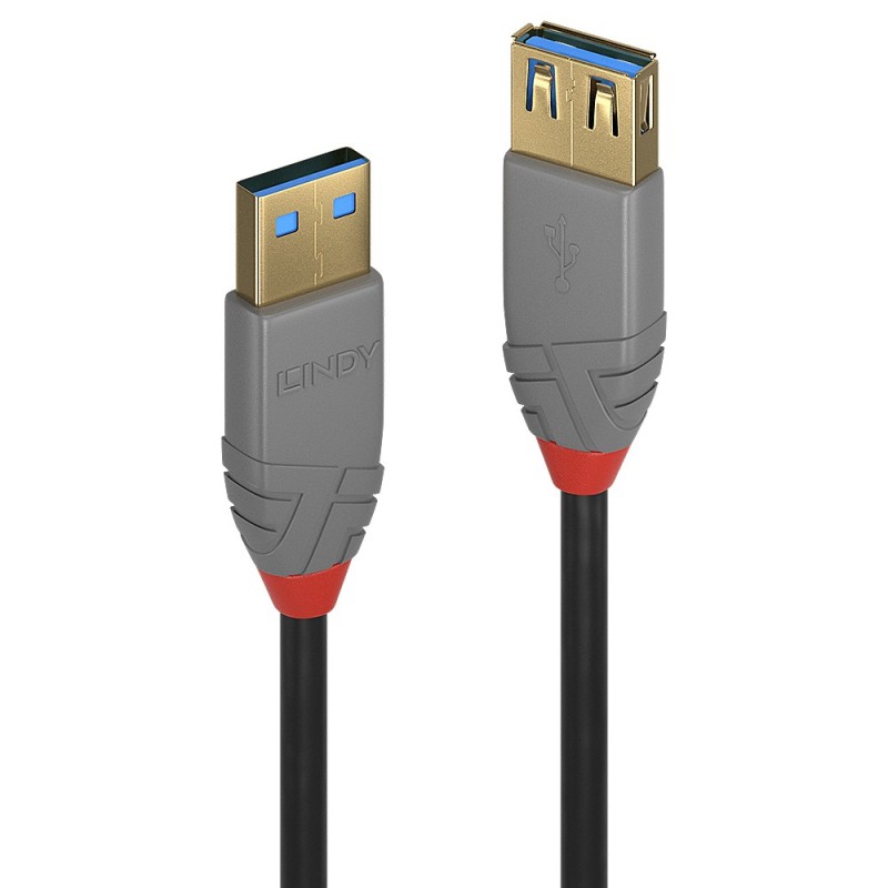 Lindy Rallonge USB 3.2 type A, 5Gbit s, Anthra Line, 2m