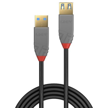 Lindy Rallonge USB 3.2 type A, 5Gbit s, Anthra Line, 2m