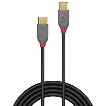 Lindy Câble USB 2.0 Type C de 2m, PD 60W, Anthra Line
