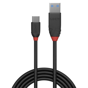 Lindy Câble USB 3.2 Type A vers C de 0.5m, 10Gbit s, noir