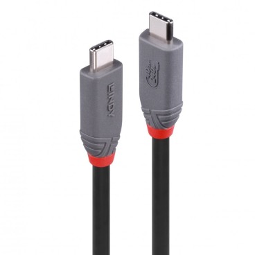Lindy Câble USB4 Type C de 2m, 40Gbit s, 240W PD, gamme Anthra