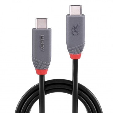 Lindy Câble USB4 Type C de 2m, 40Gbit s, 240W PD, gamme Anthra