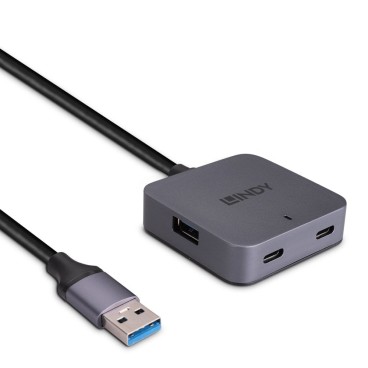 Lindy Hub USB 3.0 5m, 4 ports