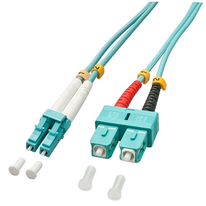 Lindy Fibre optique Duplex LC   SC OM3 2m