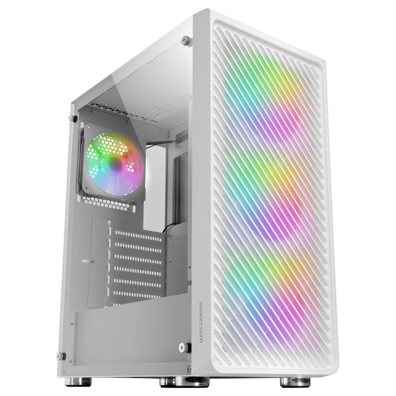 Mars Gaming MCFW unité centrale Midi Tower Blanc
