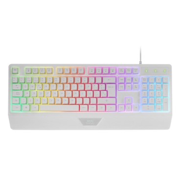 Mars Gaming MCP124PRO clavier Souris incluse USB AZERTY Français Blanc