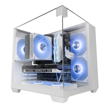 Mars Gaming MC-VISIONMW Mini Tower Blanc