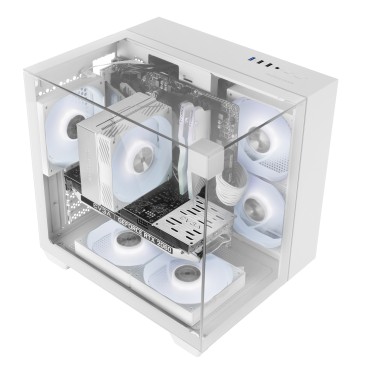 Mars Gaming MC-VISIONMW Mini Tower Blanc