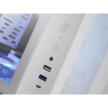 Mars Gaming MC-CURVW Midi Tower Noir, Blanc