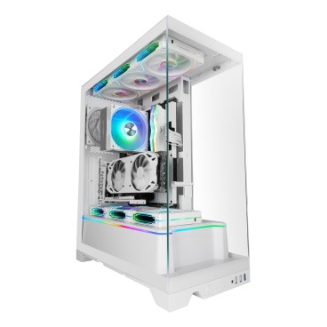 Mars Gaming MCPRISMAW unité centrale Midi Tower Blanc