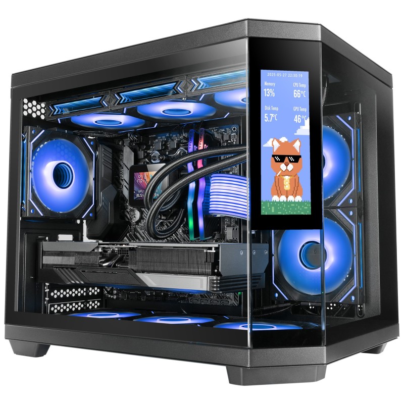Mars Gaming MC3TCORELCDM unité centrale Mini Tower Noir