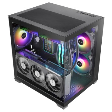 Mars Gaming MCVIEW3 unité centrale Mini Tower Noir