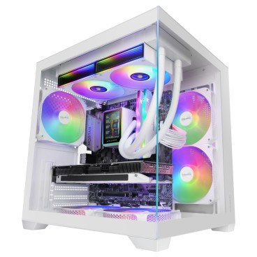 Mars Gaming MCVIEW3W unité centrale Mini Tower Blanc