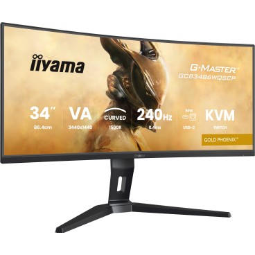 iiyama G-MASTER GCB3486WQSCP-B1 écran plat de PC 86,4 cm (34") 3440 x 1440 pixels UltraWide Quad HD Noir