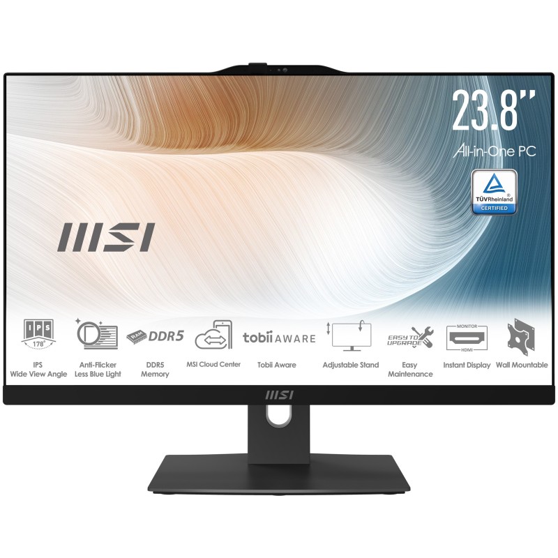MSI Modern AM242TP 1M-1857FR Intel Core 5 120U 60,5 cm (23.8") 1920 x 1080 pixels Écran tactile PC All-in-One 16 Go DDR5-SDRAM