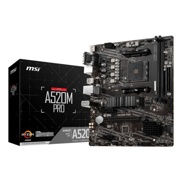 MSI A520M PRO carte mère AMD A520 Emplacement AM4 micro ATX