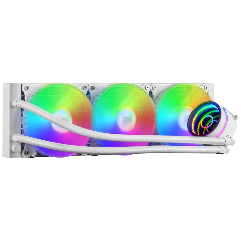 Mars Gaming MLONE360W système de refroidissement d’ordinateur Processeur Refroidisseur de liquide tout-en-un 12 cm Blanc 1
