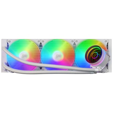 Mars Gaming MLONE360W système de refroidissement d’ordinateur Processeur Refroidisseur de liquide tout-en-un 12 cm Blanc 1