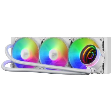 Mars Gaming MLONE360W système de refroidissement d’ordinateur Processeur Refroidisseur de liquide tout-en-un 12 cm Blanc 1
