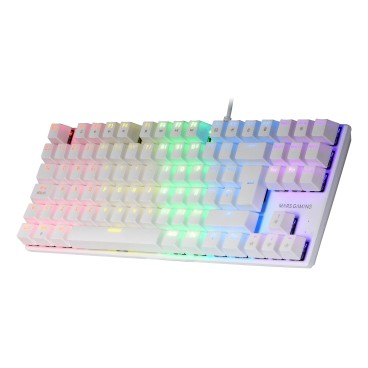 Mars Gaming MK80 clavier USB AZERTY Français Blanc