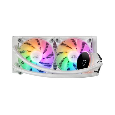 Mars Gaming ML-LCD240 Processeur Kit de refroidissement du liquide 12 cm Blanc 1 pièce(s)