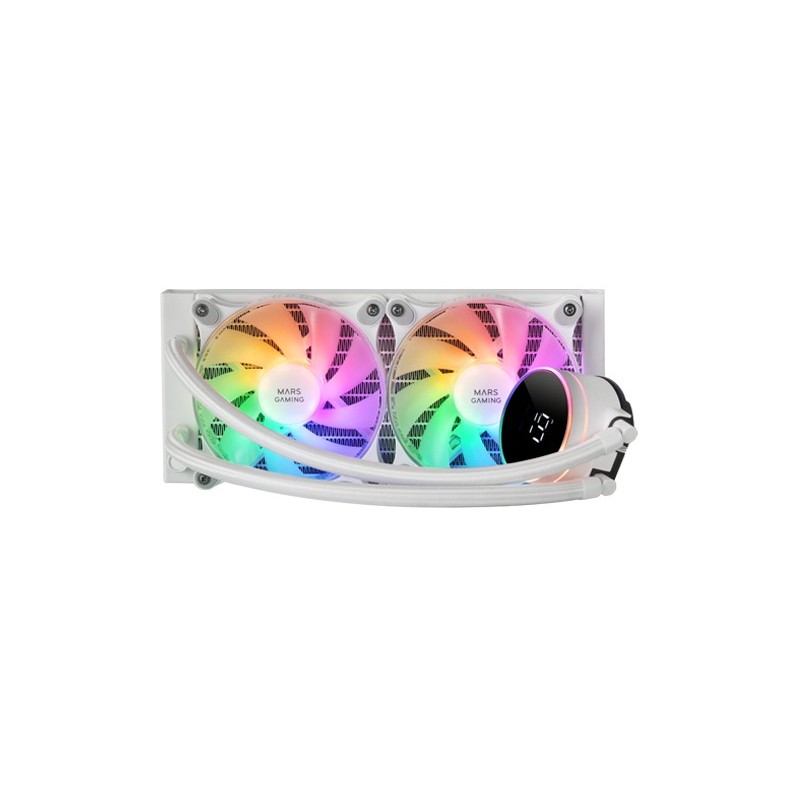 Mars Gaming ML-LCD240 Processeur Kit de refroidissement du liquide 12 cm Blanc 1 pièce(s)