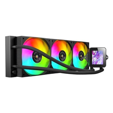 Mars Gaming MLVISION360 système de refroidissement d’ordinateur Processeur Refroidisseur de liquide tout-en-un 12 cm Noir