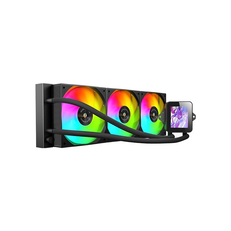 Mars Gaming MLVISION360 système de refroidissement d’ordinateur Processeur Refroidisseur de liquide tout-en-un 12 cm Noir