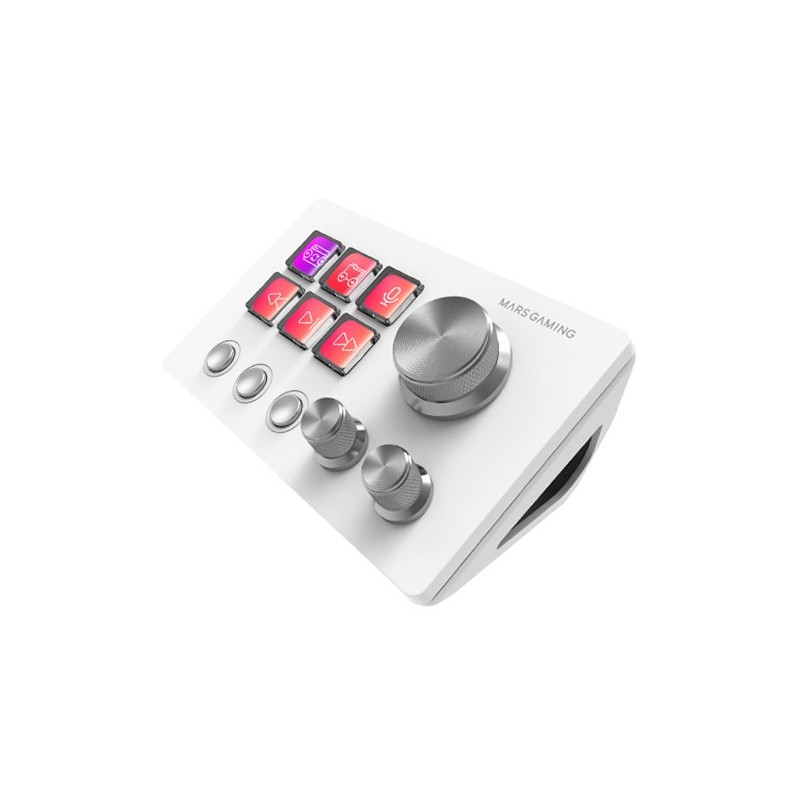Mars Gaming MSDTWOW contrôleur de création de contenu en direct Blanc 9 boutons