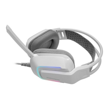 Mars Gaming MH-STRIKEW Casque Avec fil Arceau Blanc