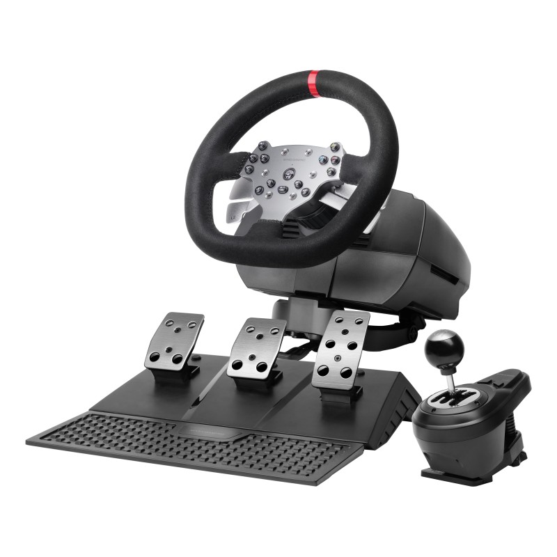 Mars Gaming MWHRSX accessoire de jeux vidéo Noir Volant + pédales Analogique Numérique Android, PC, PlayStation 4, Xbox Series