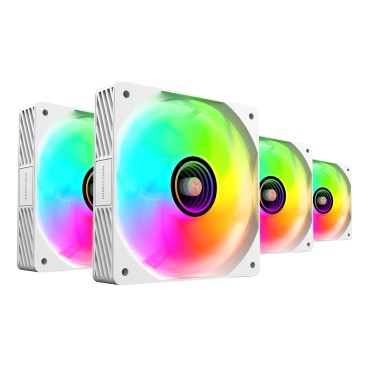 Mars Gaming MFSI4KITW système de refroidissement d’ordinateur Boitier PC Ventilateur 12 cm Blanc