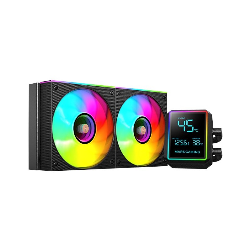 Mars Gaming ML-LCDPRO240 Processeur Refroidisseur de liquide tout-en-un 12 cm Noir 1 pièce(s)