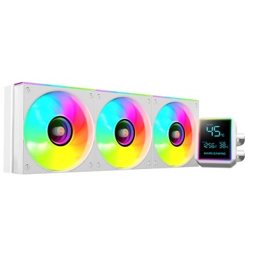 Mars Gaming ML-LCDPRO360W Processeur Refroidisseur de liquide tout-en-un 12 cm Blanc 1 pièce(s)