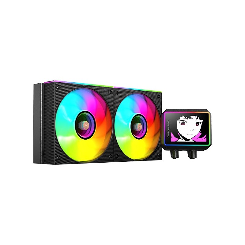Mars Gaming ML-VISIONII240 Processeur Refroidisseur de liquide tout-en-un 12 cm Noir 1 pièce(s)