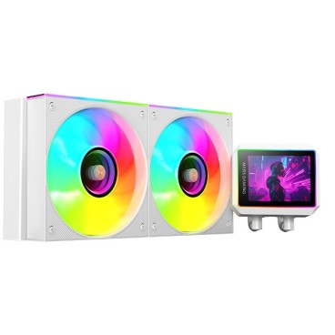 Mars Gaming ML-VISIONII240W Processeur Refroidisseur de liquide tout-en-un 12 cm Blanc 1 pièce(s)