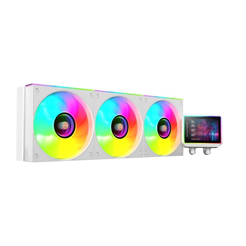 Mars Gaming ML-VISIONII360 Processeur Refroidisseur de liquide tout-en-un 12 cm Blanc 1 pièce(s)
