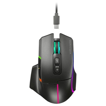 Mars Gaming MMWVECTOR souris Droitier RF Wireless + Bluetooth + USB Type-A Optique 12000 DPI